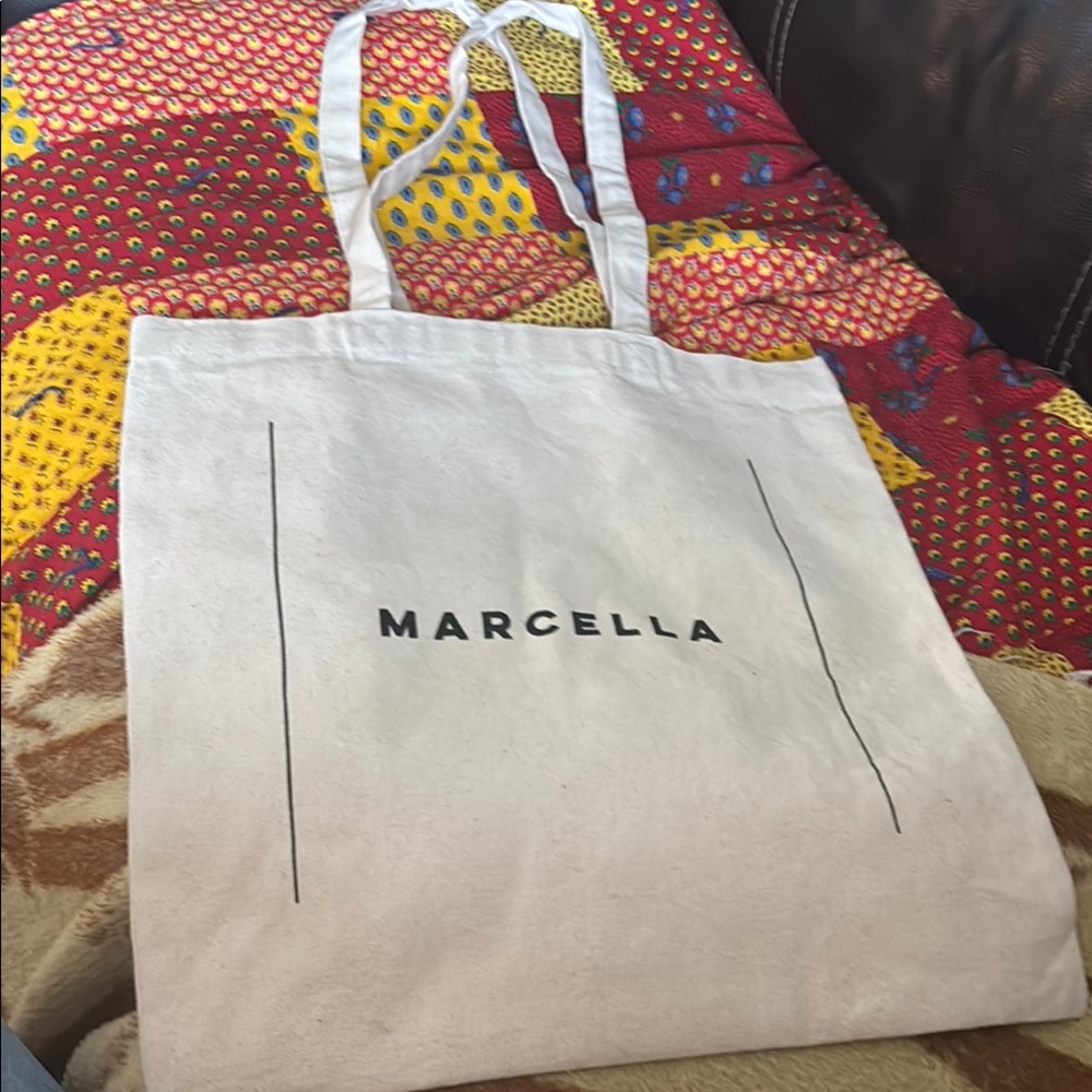 MARELLA White Tote Bag Minimalist Design